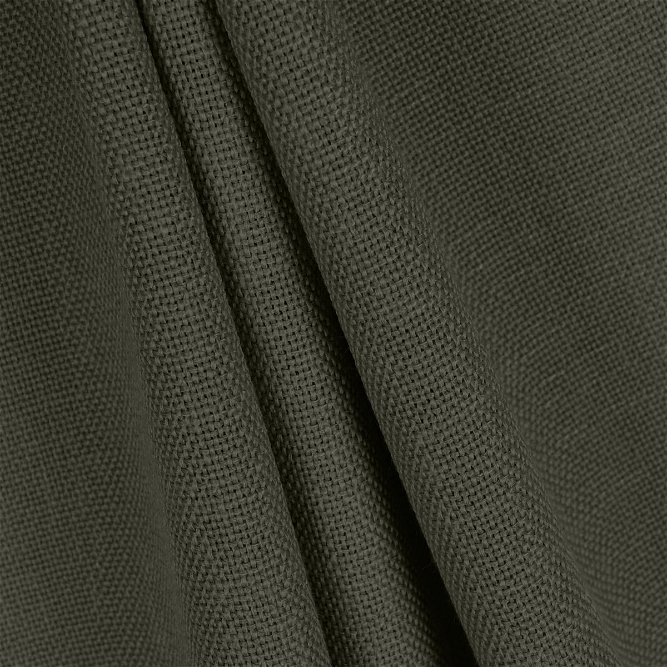 Smoke Gray Polyester Basketweave Linen Fabric