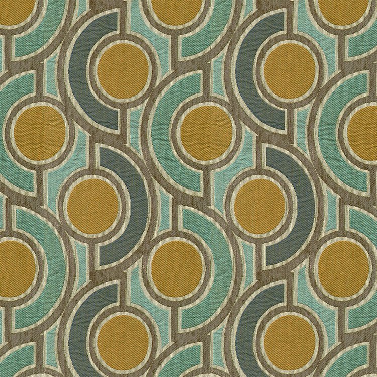 CF Stinson Nest Citron Contemporary Abstract Geometric Yellow Upholstery Fabric 