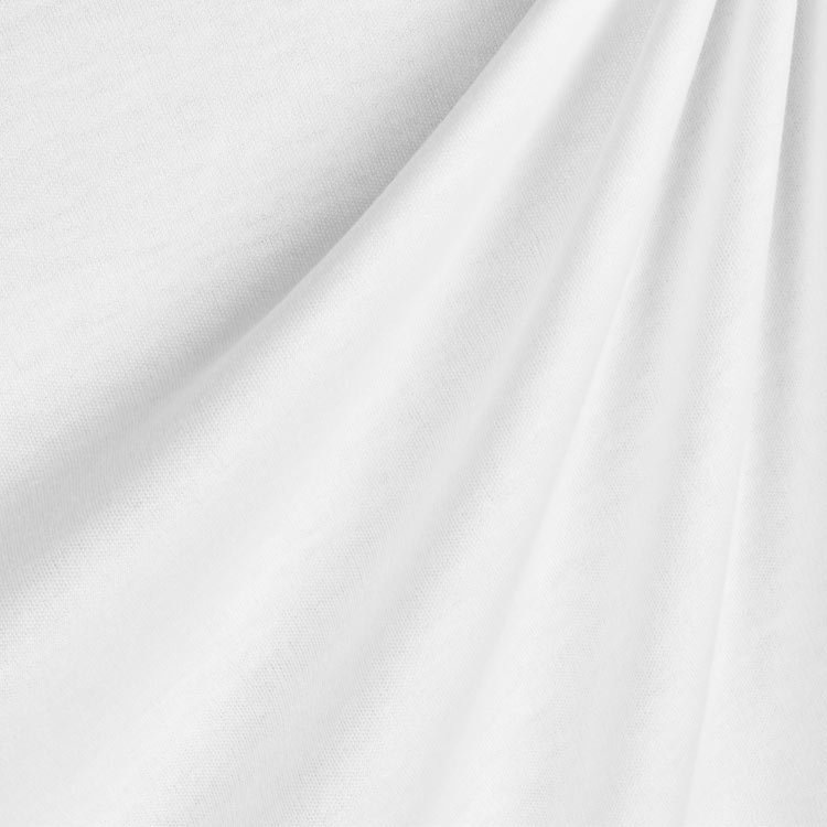 White Poly Cotton Interlock Fabric | OnlineFabricStore