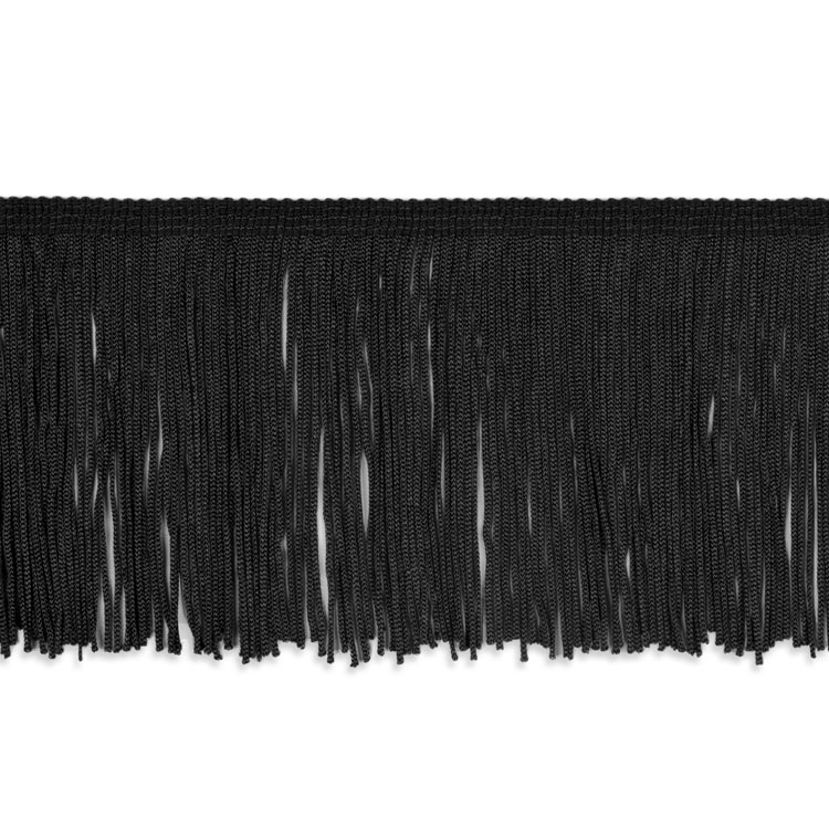 4" Black Chainette Fringe Trim