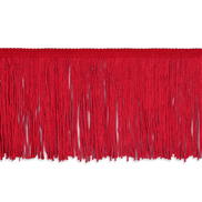 4" Red Chainette Fringe Trim
