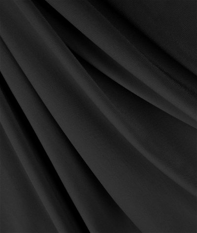 Black ITY Knit Stretch Jersey Fabric