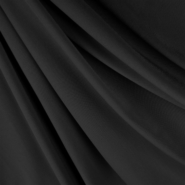 Black ITY Knit Stretch Jersey Fabric