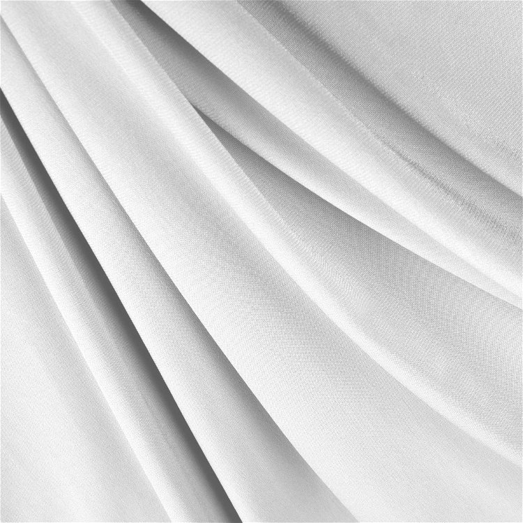 White ITY Knit Stretch Jersey Fabric