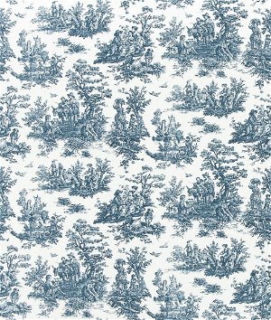 EXCLUSIVE Premier Prints Colonial Toile Cotton Duck Blue, Medium Weight  Duck Fabric, Home Decor Fabric