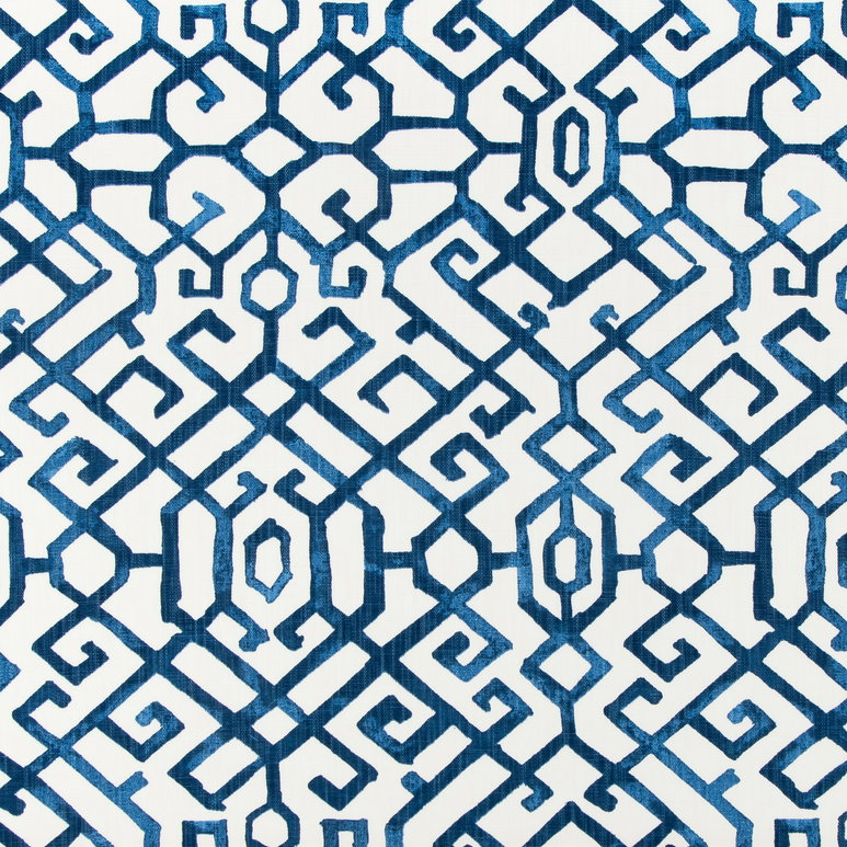 Premier Prints Jing Courtyard Blue Slub Linen Fabric