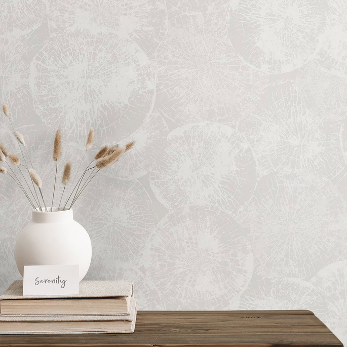 Seabrook Designs Eren Fog gray Wallpaper image 2 of 2