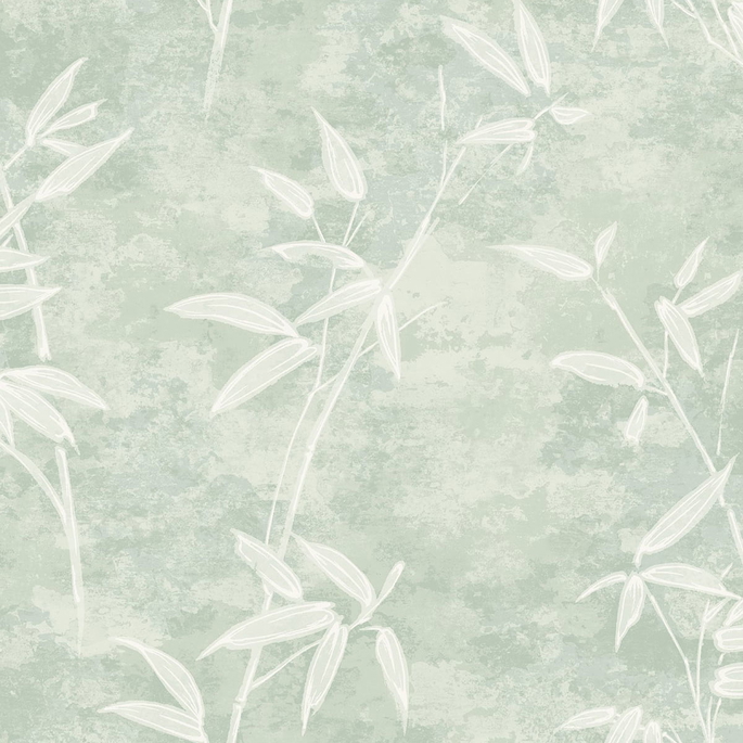 Seabrook Designs Honshu Bamboo Seafoam Wallpaper image 1 of 2