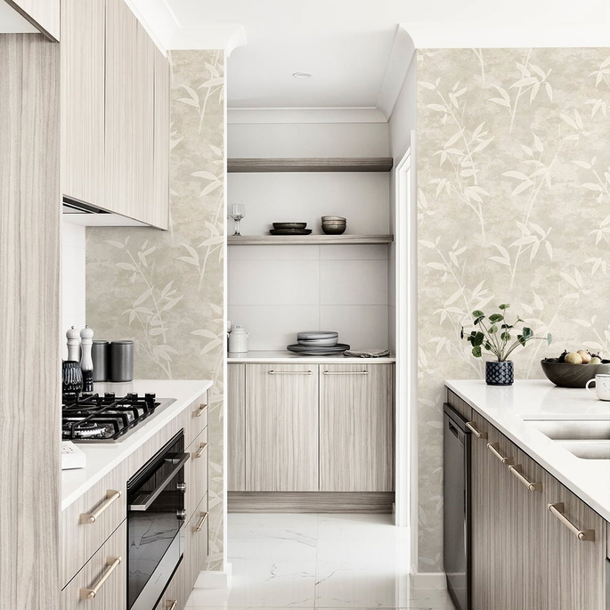 Seabrook Designs Honshu Bamboo Warmstone Wallpaper image 2 of 2