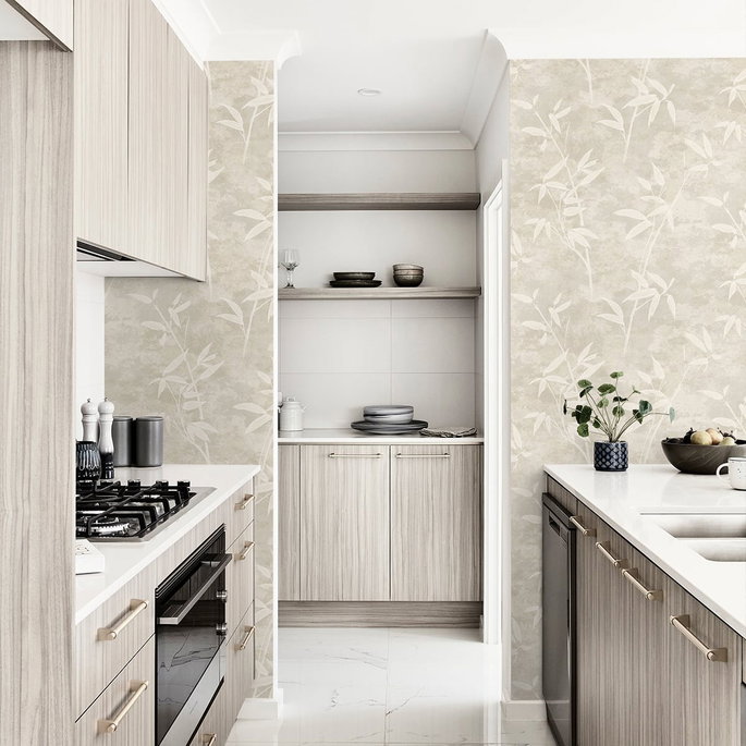 Seabrook Designs Honshu Bamboo Warmstone Wallpaper image 2 of 2