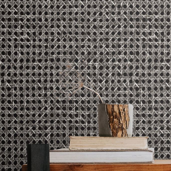 Seabrook Designs Mika Onyx Wallpaper image 2 of 2