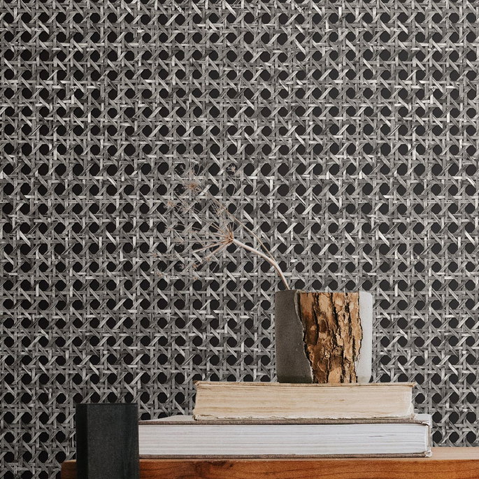 Seabrook Designs Mika Onyx Wallpaper image 2 of 2