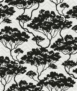 Seabrook Designs Nara Onyx & Fog Wallpaper