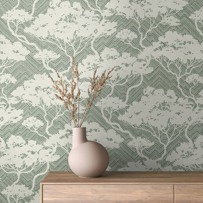 Seabrook Designs Nara Sage Wallpaper image 2 of 3