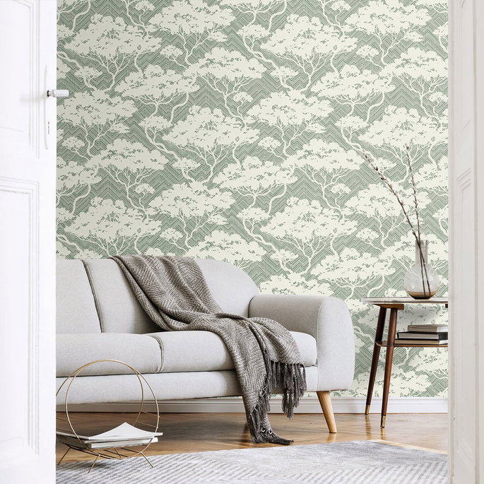Seabrook Designs Nara Sage Wallpaper image 3 of 3