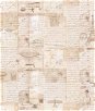 Seabrook Designs Columbus Script Warm Beige & Bone Wallpaper