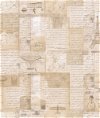 Seabrook Designs Columbus Script Antique Parchment Wallpaper
