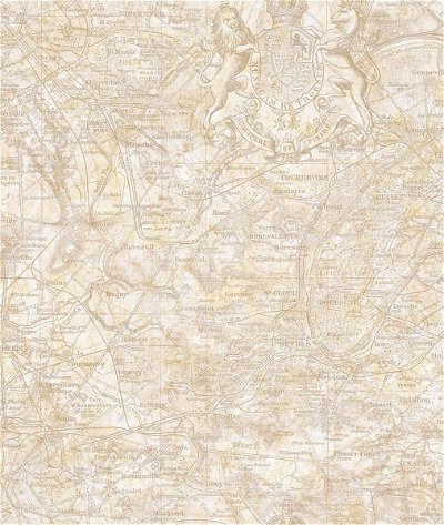 Seabrook Designs Vespucci Map Beige & Gold Wallpaper