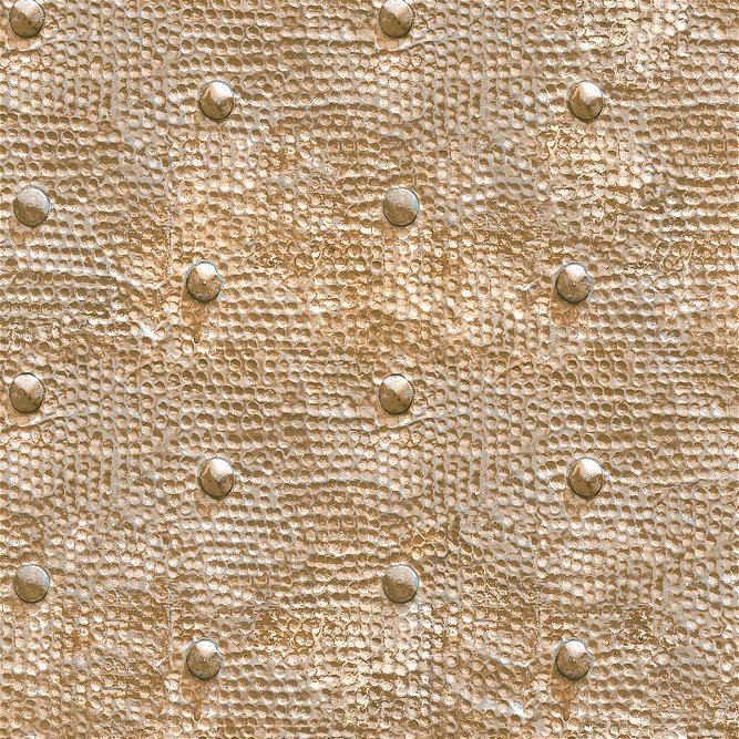 Seabrook Designs Raleigh Rivets Gold &amp; Cream Wallpaper