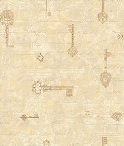 Seabrook Designs Drake Keys Beige & Tan Wallpaper