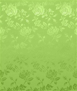 Citrus Green Jacquard Satin Fabric
