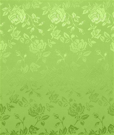 Citrus Green Jacquard Satin Fabric