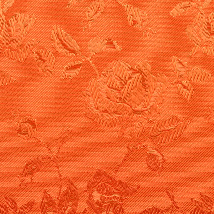 Orange Jacquard Satin Fabric image 2 of 2