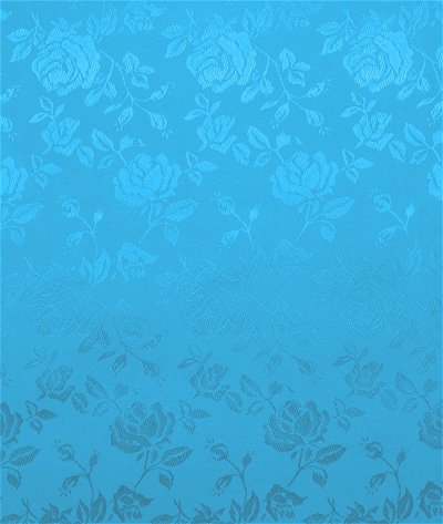 Turquoise Jacquard Satin Fabric