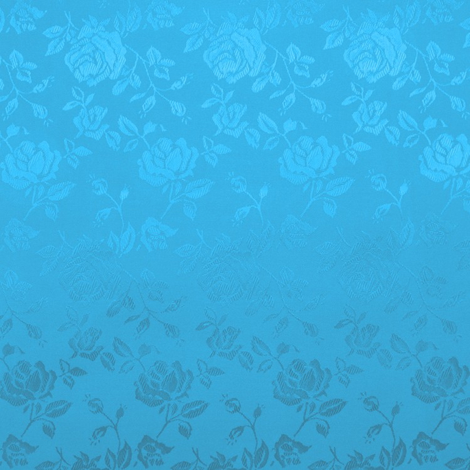 Turquoise Jacquard Satin Fabric image 1 of 2