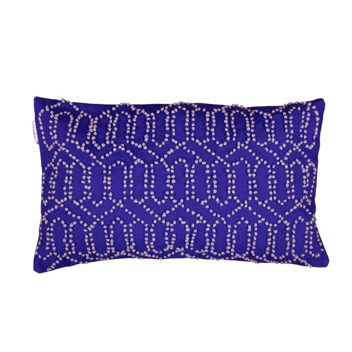 12" x 21" Jay Street Gantha Cobalt Blue Decorative Pillow Cover image 3 of 3