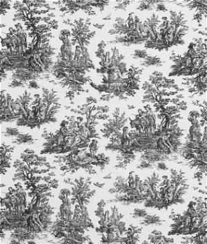 Premier Prints Jamestown Black Canvas Fabric