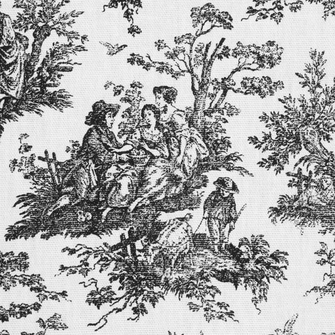 Premier Prints Jamestown Black Canvas Fabric image 2 of 5