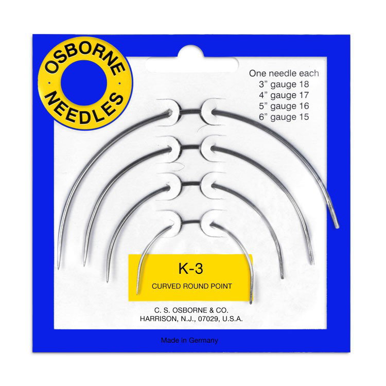 C.S. Osborne Curved Round Point Upholstery Needle Kit