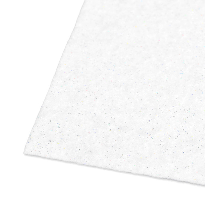 9" x 12" White Glitter Felt Sheet image 1 of 1