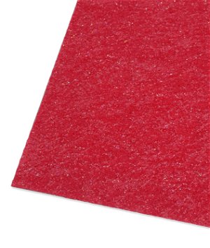 9 inch x 12 inch Red Glitter Friendly Felt Sheet