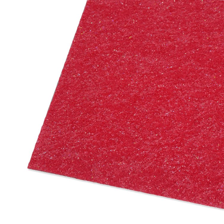 9" x 12" Red Glitter Friendly Felt Sheet