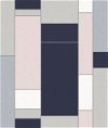 Seabrook Designs De Stijl Geometric Indigo & Metallic Silver Wallpaper