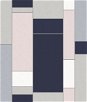 Seabrook Designs De Stijl Geometric Indigo & Metallic Silver Wallpaper