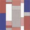 Seabrook Designs De Stijl Geometric Cobalt & Red Brick Wallpaper - Image 1