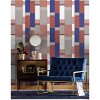 Seabrook Designs De Stijl Geometric Cobalt & Red Brick Wallpaper - Image 2