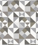 Seabrook Designs Lozenge Geometric Silver & Antique Bronze Wallpaper