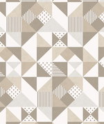 Seabrook Designs Lozenge Geometric Latte & Dorian Grey Wallpaper