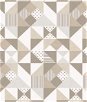 Seabrook Designs Lozenge Geometric Latte & Dorian Grey Wallpaper
