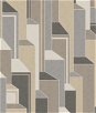 Seabrook Designs Deco Geometric Latte & Graphite Wallpaper