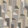 Seabrook Designs Deco Geometric Latte & Graphite Wallpaper - Image 1