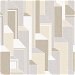 Seabrook Designs Deco Geometric French Vanilla &amp; Pavestone Wallpaper thumbnail image 1 of 2