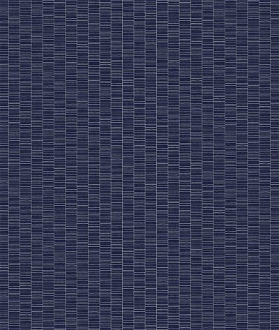 Seabrook Designs Deco Spliced Stripe Denim Blue Wallpaper