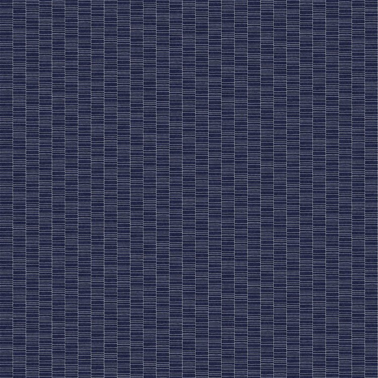 Seabrook Designs Deco Spliced Stripe Denim Blue Wallpaper