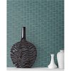 Seabrook Designs Deco Spliced Stripe Perry Teal Wallpaper - Image 2
