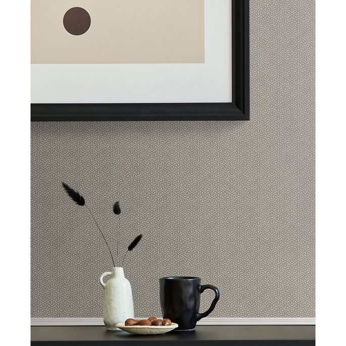 Seabrook Designs Spiro Geometric Pavestone Wallpaper image 3 of 3